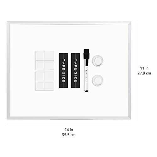 Amazon Basics 11x14 Magnetic Dry Erase Whiteboard with Aluminum Frame and Marker