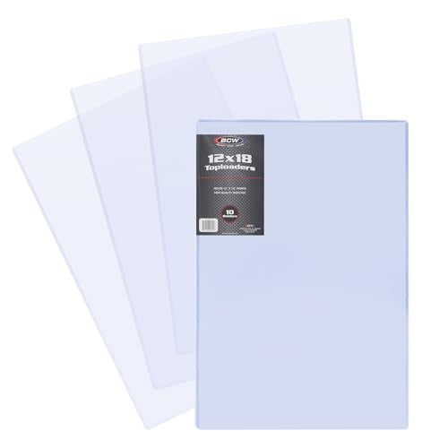 BCW 12x18 Topload Holder - 10ct | Rigid Plastic Protection for 12x18 Lithographs, Posters, Prints | Durable Clear Sleeves for Photos, Artwork, Documents | Safe Storage and Display