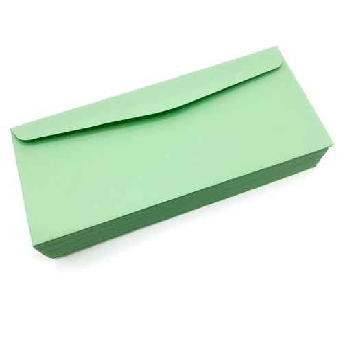 Limited Papers (TM) No. 10 Regular Standard Mailing Envelope - Pastel - Soft - 24 Pound (4.8 inch x 9.5 inch) - Announcement, Invoices, Checks, Letters, Contracts, Business Envelopes (Green, 500)