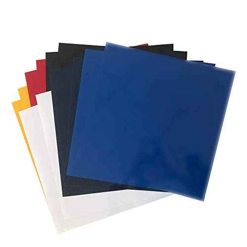 Siser EasyWeed 11.8 inch by 12 inch Sheets - Primary Colors (12 Pack)