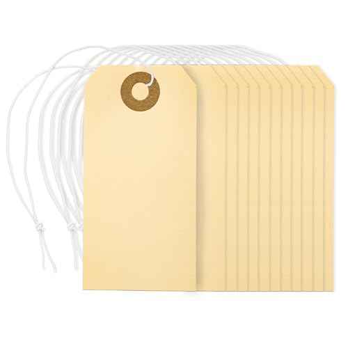 Perco Manila Shipping Tags #1 2 3/4¡± x 1 3/8¡± (7 x 3.5 cm) with Elastic, Box of 500
