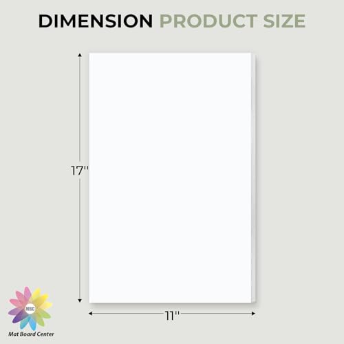 Mat Board Center, 12 Pack 11x17 White Foam Boards, Acid Free Foam Core Board, 1/8 inch Thick