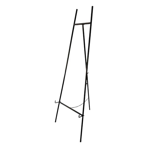 Metal Easel Stand with Chain Support for Mirror,Iron Floor Easels for Display Wedding Sign,58 Inch Adjustable Arts & Crafts Easels(Black)