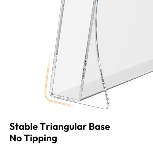 NIUBEE Acrylic Brochure Holder 8.5 x 11 Inches - 2 Pack, Clear Display Stand