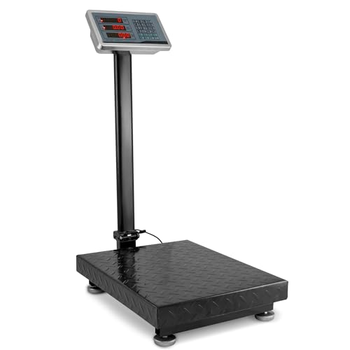 Houseables Black Industrial Shipping Scale 600 LB Capacity Foldable Platform