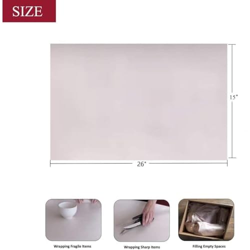 WAUPPY 200 Sheets Newsprint Packing Paper Sheets for Moving, Shipping, Box Filler, Wrapping and Protecting Fragile Items 5 Lbs (26¡± x 15¡±)