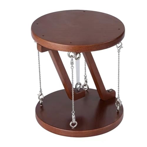 Tensegrity Table Toy - Solid Wood Desk Ornament with Stainless Steel Chain