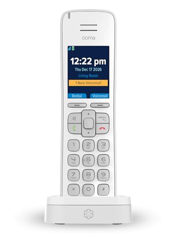 Ooma Telo Air VoIP Home Phone Service with HD3 Handset - White