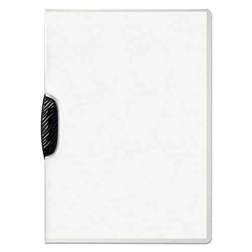 Durable Report Cover with SWINGCLIP - Letter-Size 8.5" x 11" Inches - Holds Up to 30 Pages - Clear Cover and Black Clip - Box of 25
