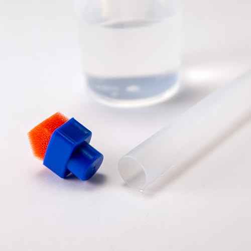 Officemate Pencil Style Moistener with Wedge Sponge (97802) - Clear, Blue, Red