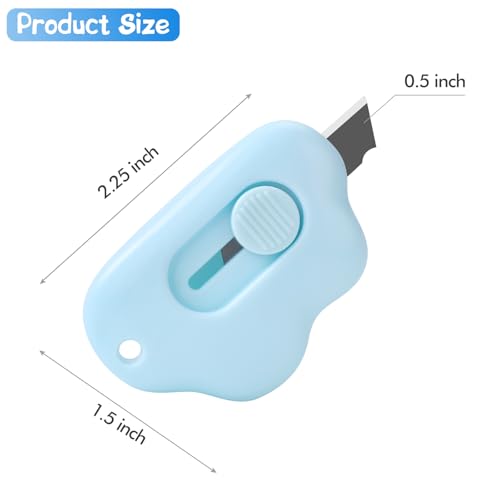 Oakwinfin 3-Pack Mini Retractable Box Cutters - Sharp Utility Knives for Packages & Letters