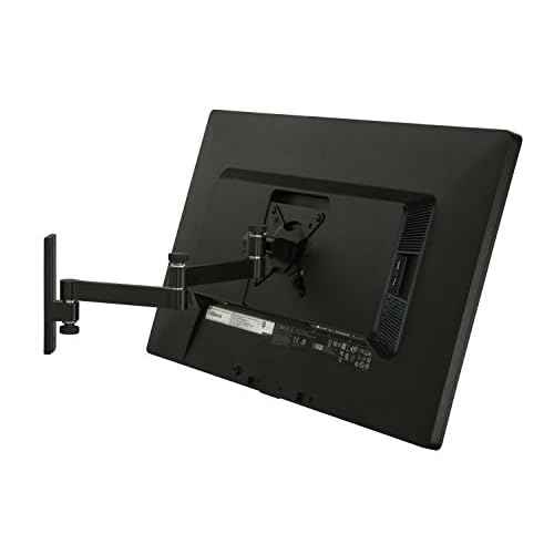 Mount-It! Full Motion Computer Monitor Wall Mount, Articulating Arm Fits Single Monitor Screens 19 20 21.5 22 24 27 30 Inches, VESA 75 and 100 Compatible, 33 lb Capacity Black