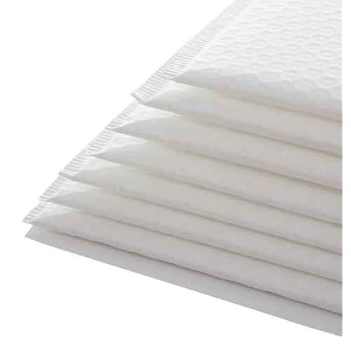 Water Resistant Bubble Envelope Mailers [10 Pack] 6 inch x 9 inch #0 White Poly Padded Shipping Envelopes Self Sealing Cushioned Packaging Bags