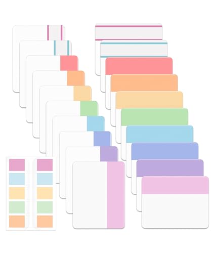 Mr. Pen Pastel Sticky Index Tabs Set - 500 Pieces, Repositionable, Waterproof BOPP Material