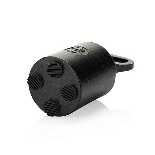 CRAFTSMAN ROAD Cast Iron Door Stop ? Decorative, Weighted Heavy Door Weight ? 4lb Antique Free Standing ? 6¡± x 3¡± Non Slip Cast Iron Door Stopper with Handle (Black)