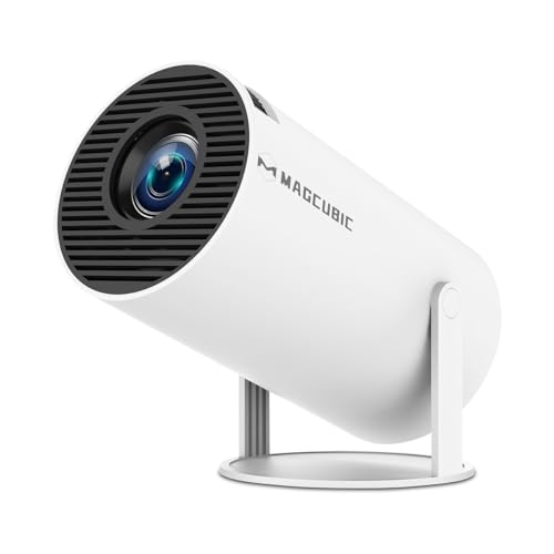 Magcubic HY300PRO Mini Projector with WiFi and Bluetooth, 4K Support 200ANSl Smart Portable Projector, AutoKeystone, 180¡Æ Rotation, Home Video Proyector for Home, Bedroom, Outdoor Android 14