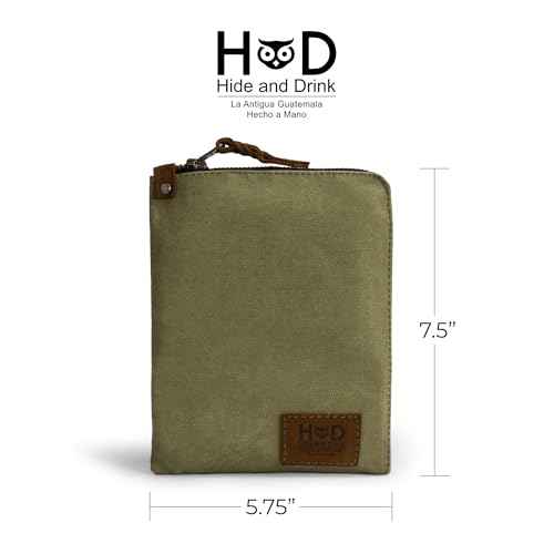 Hide & Drink, Scribbler Case for Notebook Handmade from Waxed Canvas (Waxed Canvas)