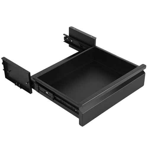 Under Desk Drawer 15.7" x 11.8" x 4.3", Under Desk Pull Out Drawer 4.3¡± & 7.5¡± Optional Bracket Height, Storage Organizer for Workbench with Drawers