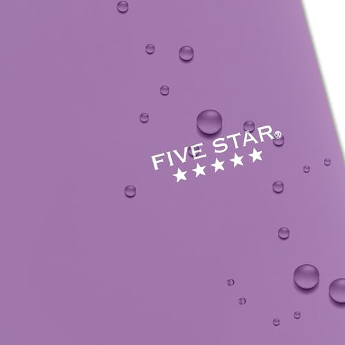 Five Star 4 Pack College Ruled Spiral Notebooks with Water-Resistant Covers, 100 Sheets, 8.5" x 11", Purple Pink White Green, Study App Compatible