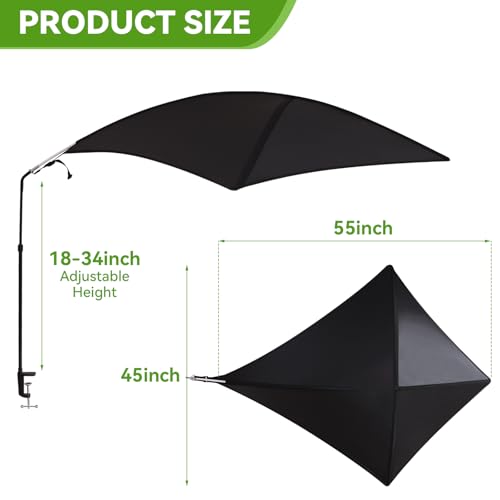 Adjustable Cubicle Shade Desk Canopy – 99% Light Blocking Privacy Screen for Partitions