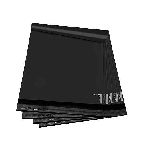 KKBESTPACK 100 Large Poly Mailers 10x13 Shipping Bags for Small Business ? Self Sealing Package Envelopes (10 x 13 Pack of 100, Black)