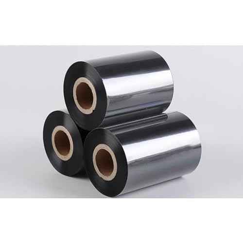 Enhanced resin ribbon for barcode thermal transfer ribbon printer for light film matte film coated paper 110mm300m PET/PVC stickers zebra printer.
