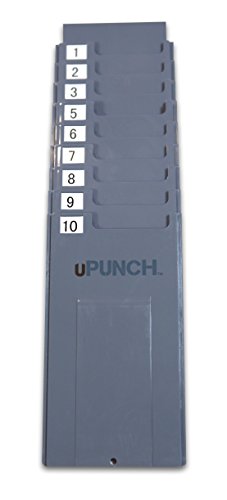 uPunch R10 Time Card Rack 10 Slots Expandable Employee Management Organizer
