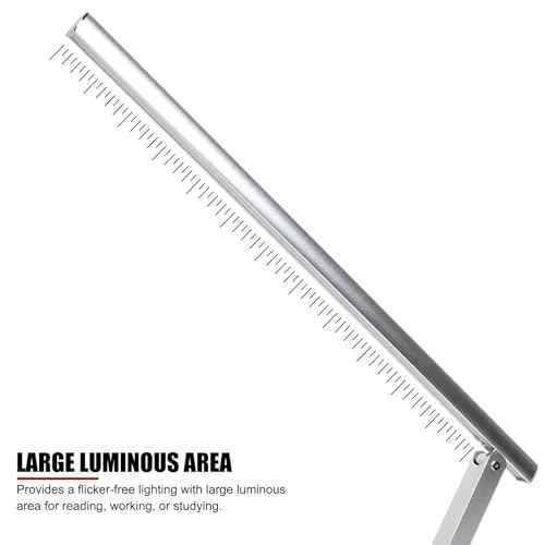 EVTSCAN 10W USB Foldable LED Desk Lamp, with 46 LEDs, 180 Degrees Adjustable Arm, Aluminium Alloy Body, Modern Eye Care LED Table Light for Home Office, for Reading, Studying, Working