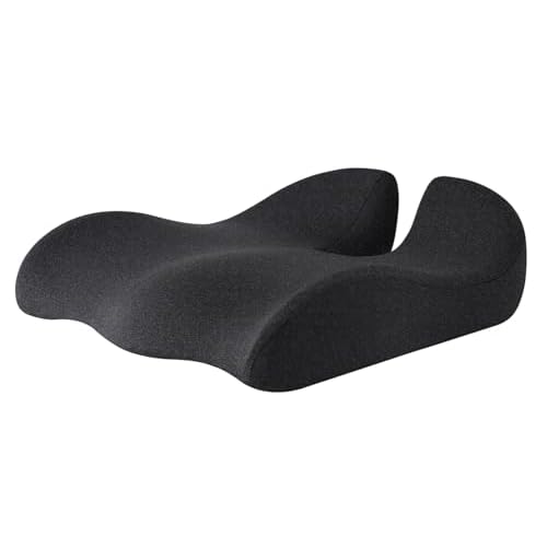 Raised Tail & Wide U-Shaped Memory Foam Office Chair Cushion for Hip & Coccyx Pain Relief During Long Sitting -Bucket Shape Seat Cushion for Office Chair, Car Seat, Desk Chair, Wheelchair (Large,Gray)