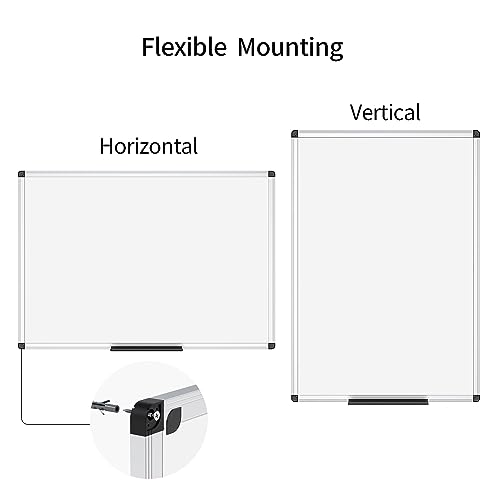 VIZ-PRO Magnetic Dry Erase Board, 24 X 18 Inches,3 Pack, Silver Aluminium Frame
