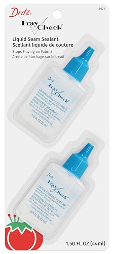 Dritz Fray Check Liquid Seam Sealant 0.75 fl oz (2 Pack) - Fabric Fray Preventer