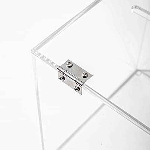 CiaoHER Acrylic Donation Box 8x8x8 inches, Ballot Suggestion Box Money Storage Container for Voting, Charity, Ballot, Contest, Suggestions (8" x 8" x 8")