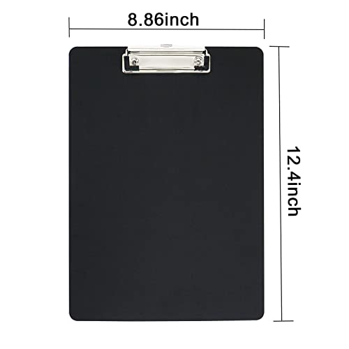 BOMEI PACK Color Clipboards 18 Pack, Plastic Bulk Clip Boards for Classroom and Office, A4 12.5 x 9 Inch