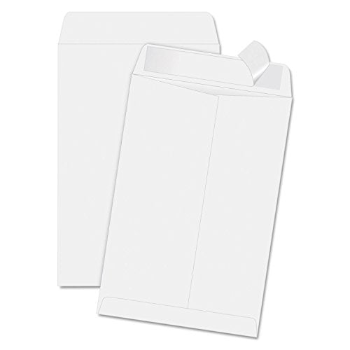 6.5x9.5 Catalog Mailing Envelopes with Self-Seal Closure, 100 White Wove