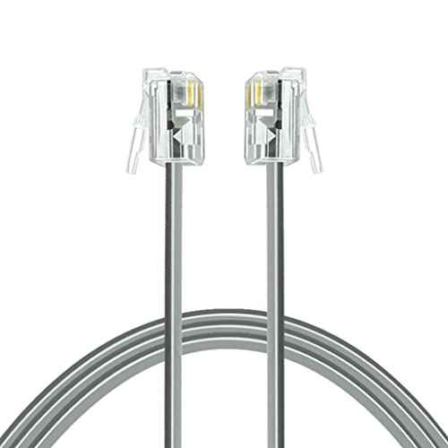 NECABLES Phone Cord 10ft Telephone Cord Phone Cable RJ11 6P4C Male to Male for Landline and Fax - 10 Feet