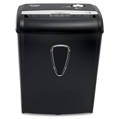 Aurora AS890C 8-Sheet Crosscut Paper and Credit Card Shredder with Basket