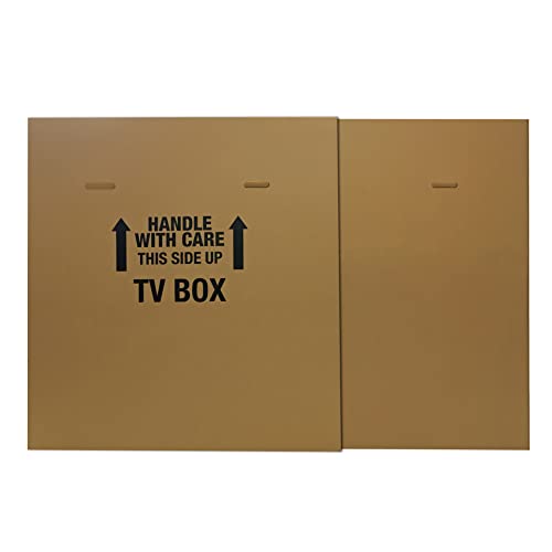 Large TV Moving Box Bundle - 72 x 40 x 6 Inches, Heavy-Duty Corrugated Storage