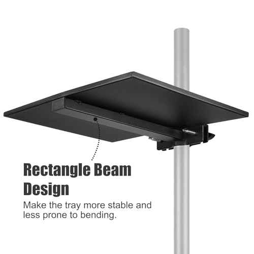 Heavy Duty Steel Tray for Mobile TV Stand, TV Cart, Speaker Stand (10.8X22.5)