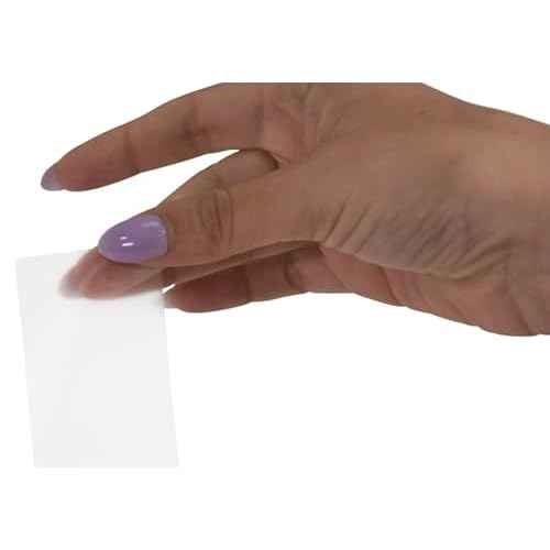School Smart Vinyl Label Protectors, Round Corner Rectangle, 1-1/4 x 3-1/8 Inches, Clear, Pack of 500 - 1371577