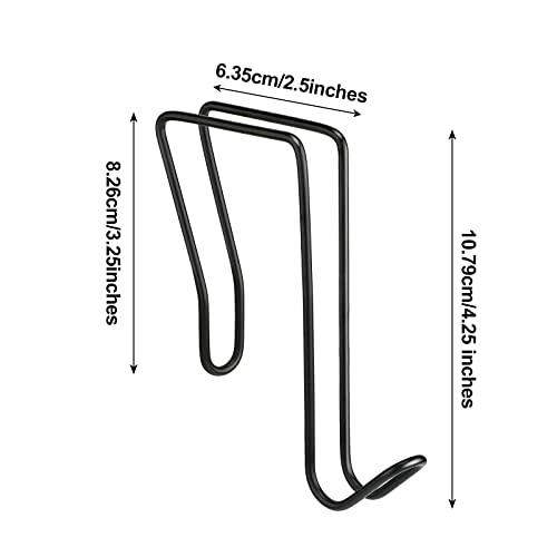 Oudain Black Over Cubicle Hooks 4 Pack Wall Panel Partition Coat Hangers