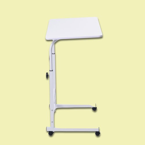 Japard Mobile Standing Desk - Adjustable Rolling Computer Table for Bedside | 35.4" White