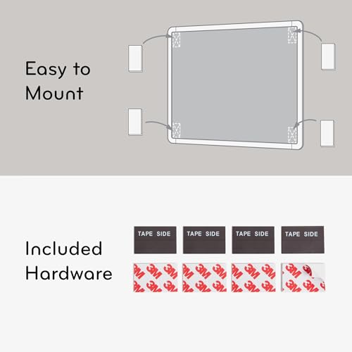 U Brands Contempo Magnetic Whiteboard Set with Marker & Magnet, 8.5x11” - Modern Frame, Includes 1 Whiteboard, 1 Marker & Magnet for Notes & Planning