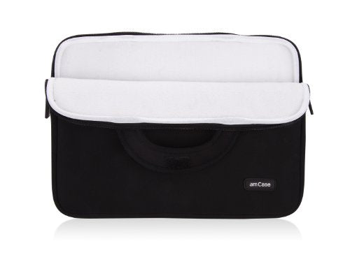 amCase 11.6-12 Inch Neoprene Laptop Sleeve with Handle - Black