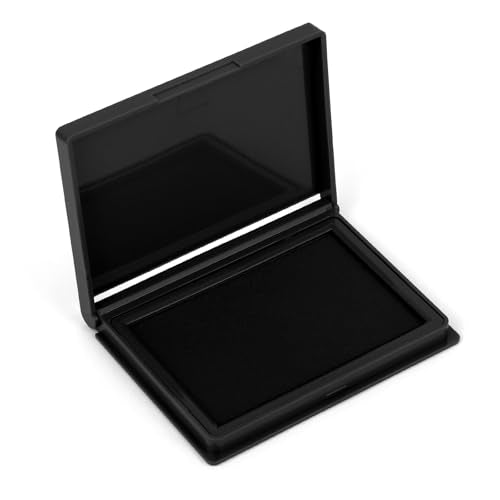 Hoiny 4x2.5 Inch Black Ink Stamp Pad for Crafts & Office Use
