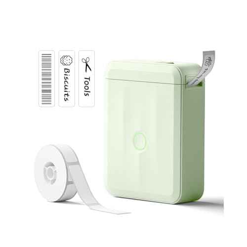 NIIMBOT Label Maker Machine Bluetooth Label Printer for School Home Office Organization, Wireless Mini Labeler D110 Upgraded Version, Label Machine with Label, Green