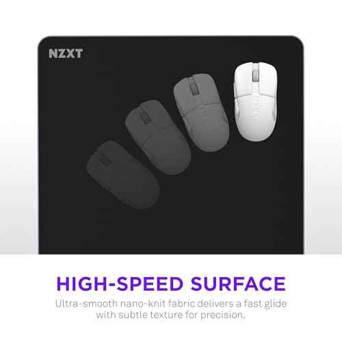 NZXT Zone Elite - Premium XXL Gaming Mouse Pad - Ultra-Smooth Nano-Knit Cloth Surface - Optimized for Speed and Control - Spill-Resistant, Soft Foam Base, Reinforced Low-Profile Stitching - Black