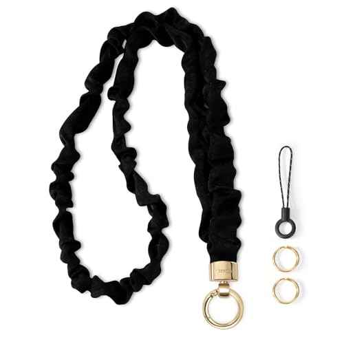 Stretchy Scrunchie Lanyard for ID Badges ? Cute Neck Lanyard for Keys | Retractable Keychain Holder for Women