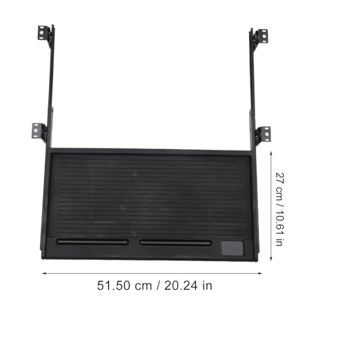jojofuny 1 Set of Keyboard Tray Under Desk, Keyboard Sliding Tray Under Desk, Drawer Slide, Shelf, for Home and Office