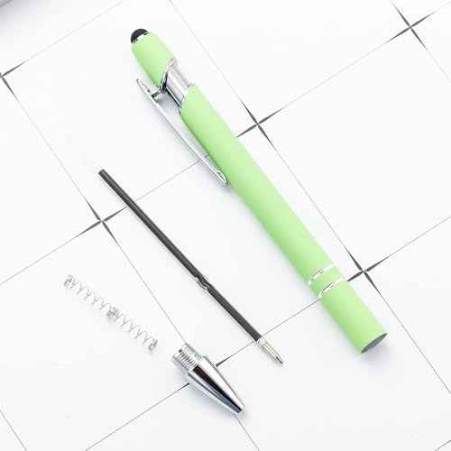 MengRan 3.85'' Ballpoint Ink Pen Refills for Click Pens, 1 mm Medium Point Tip, (Refills-Black ink-10Pcs)