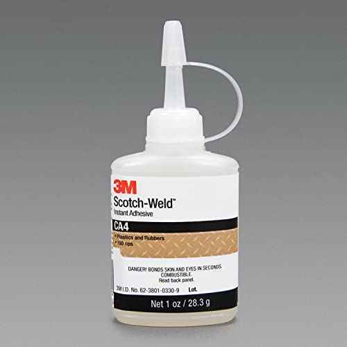 3M Scotch 96600 Scotch-Weld Instant Adhesive CA4, Clear, 1 fl oz Bottle